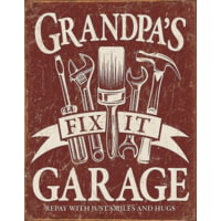 Tin Signs Grandpas Garage Sign