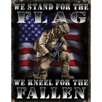 Tin Signs Kneel for the Fallen