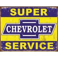 Tin Signs Super Chevy Service Tin Sign