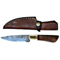 Titan Damascus Steel Fixed Blade Drop Point Knife, 8.1in