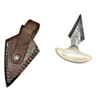 Titan International Knives Damascus EDC Blade / Push Dagger / Rain Drop Damascus / A Perfect Carry Size