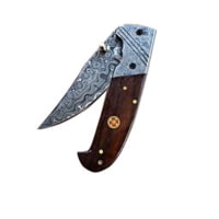 Titan International Knives Damasucs TF-001 EDC Steel Folding Knife
