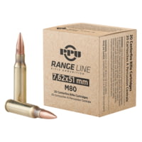 PPU Rangeline 7.62x51mm NATO 145 Grain Full Metal Jacket Boat Tail Brass Cased Rifle Ammunition