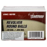 Traditions A1642 Revolver 44 Black Powder 140 Grain Muzzleloader Sabot Bullets