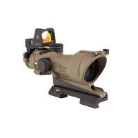 Trijicon 4x32 ACOG ECOS Rifle Scope w/ Backup Iron Sights and Red Dot RMR