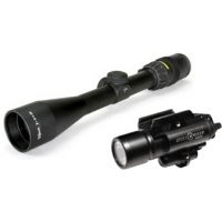 Trijicon AccuPoint 3-9x40 Matte Black MilDot Crosshair w/ Amber Dot Rifle Scope + Surefire X400 Tactical Weapon Light/Laser