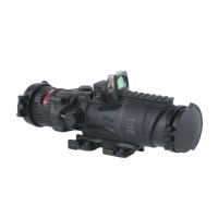 Trijicon ACOG 6x48 Machine Gun Day Optic, Dual Illuminated Horseshoe/Dot M240, BDC Reticle with M1913 Rail, 9.0 MOA Amber Dot, Dual-Illuminated RMR Sight, LT644MDO-A Mount