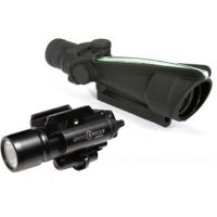 Trijicon 3.5x35 ACOG Sight w/Dual Illuminate Green Donut .223 Ballistic Reticle + Surefire X400 Tactical Weapon Light/Laser
