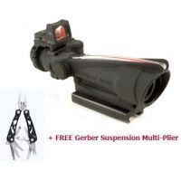 Trijicon ACOG 3.5x35 Scope, Dual Illuminated Red Crosshair .223 Ballistic Reticle, 4.0 MOA RMR Sight, TA51 Mount
