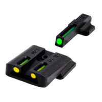 TruGlo Tritium Fiber Optic Brite-Site Handgun Sight For Smith and Wesson M&amp;P Front Green and Yellow Rear Sight TG131MPTY
