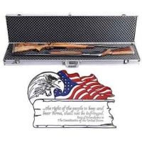 T-Z Case 2nd Amendment Double Scope Rifle Shotgun Case 53x15x4.25, Silver TZ0053SD2