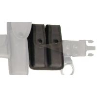 Uncle Mike's Double Mag Mirage Plain or Basketweave Black Fitted Pistol Magazine Cases with Insert