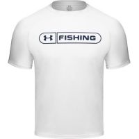 UnderArmour Men's HeatGear Fishing Graphic T - White Color 1004007-100