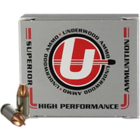 Underwood Ammo .380 ACP +P 68 Grain Xtreme Defender Solid Monolithic Nickel Plated Brass Cased Pistol Ammunition