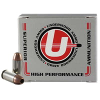 Underwood Ammo .40 S&amp;W 155 Grain Jacketed Hollow Point Nickel Plated Brass Cased Pistol Ammunition