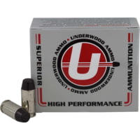 Underwood Ammo .40 S&amp;W 200 Grain Coated Hard Cast Nickel Plated Brass Cased Pistol Ammunition