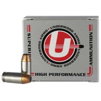 Underwood Ammo .40 S&amp;W 200 Grain Jacketed Hollow Point Nickel Plated Brass Cased Pistol Ammunition