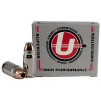 Underwood Ammo .40 Super 200 Grain Jacketed Hollow Point Nickel Plated Brass Cased Pistol Ammunition