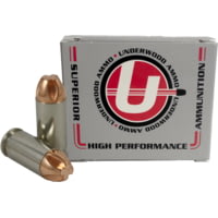 Underwood Ammo .40 S&amp;W 140 Grain Xtreme Penetrator Solid Monolithic Nickel Plated Brass Cased Pistol Ammunition