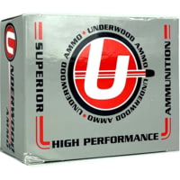 Underwood Ammo .44 Remington Magnum 225 Grain Solid Copper Hollow Point Nickel Plated Brass Cased Pistol Ammunition