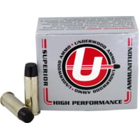 Underwood Ammo .44 Remington Magnum 305 Grain Coated Hard Cast Nickel Plated Brass Cased Pistol Ammunition
