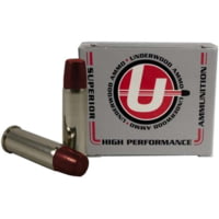 Underwood Ammo .44 Remington Magnum +P+ 340 Grain Coated Hard Cast Nickel Plated Brass Cased Pistol Ammunition