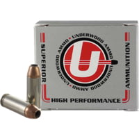 Underwood Ammo .45 Winchester Magnum 230 Grain Jacketed Hollow Point Nickel Plated Brass Cased Pistol Ammunition