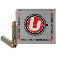 Underwood Ammo .500 S&amp;W Magnum 350 Grain Jacketed Hollow Point Nickel Plated Brass Cased Pistol Ammunition