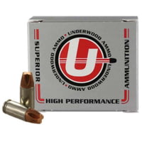Underwood Ammo 9mm Luger +P+ 115 Grain Solid Monolithic Nickel Plated Brass Cased Pistol Ammunition