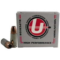 Underwood Ammo 9mm Luger +P+ 147 Grain Bonded Jacketed Hollow Point Nickel Plated Brass Cased Pistol Ammunition