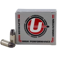 Underwood Ammo 9mm Luger +P 68 Grain Xtreme Defender Solid Monolithic Nickel Plated Brass Cased Pistol Ammunition