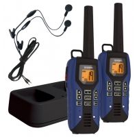 Uniden 50-Mile GMRS/FRS Radio - 2 Radios, Micro USB, Charge Cradle,TRU waterproof, Headset