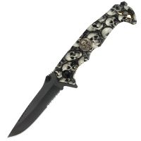 United Cutlery Black Legion Skull Camo Knife w/ 8.75in OAL