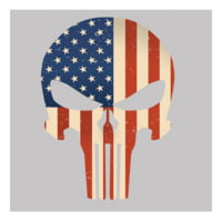 United States Tactical Sticker - USA Flag Skull