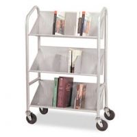 United Stationers Cart 3 Shelf Sloped Slv BDY54143