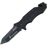 USMC Marines SGT Linerlock Black Folding Knife