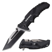 USMC Tanto Spring Assisted Knife w/Pocket Clip