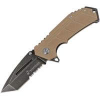 USMC US Marines Linerlock Tan Folding Knife