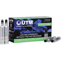 UTM Target Ammunition 5.56x45mm NATO/.223 Remington 55 Grain Plastic Projectile Aluminum Cased Rifle Ammunition