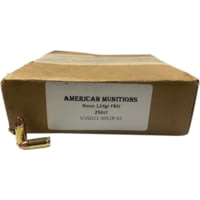Vairog 9mm Luger 124 grain Full Metal Jacket (FMJ) Brass Casing Centerfire Pistol Ammunition