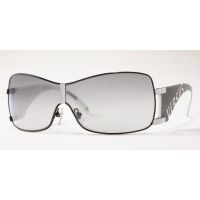 Versus Sunglasses VR5029 - Shiny Black / Silver Frame w/ Gray Gradient Lens