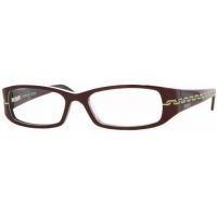 Versus VR8059-573-5215 Eyeglasses with No Line Progressive Rx Prescription Lenses Top Brown On Transparent Gray Frame