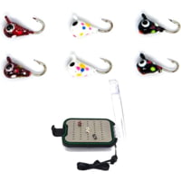 Vexan 6-Pack Tungsten Ice Fishing Jigs w/Small Jig Box