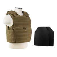 Vism Expert Plate Carrier Vest w/2 10x12in Level IIIA Shooters Cut Hard Ballistic Panels