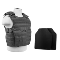 Vism Expert Plate Carrier Vest w/2 10x12in Level IIIA Shooters Cut Hard Ballistic Panels