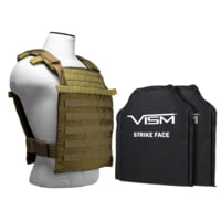 Vism Larger Fast Plate Carrier w/2 11x14in Level IIIA Shooters Cut Soft Ballistic Panels