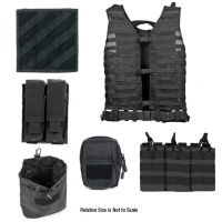Vism Zombie Rezurrection Kit - with Vest, MOLLE Panel, 4 Pouches