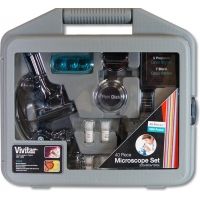 Vivitar 1200x 28 Piece Microscope Package with Case