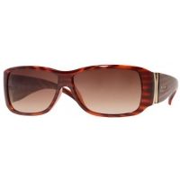 Vogue VO2521S Progressive Sunglasses: Striped Brown/Light Brown Frame / 58 mm Prescription Lenses