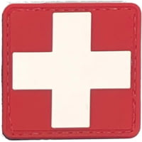 Voodoo Tactical White Cross Combo Red And White Rubber Patch